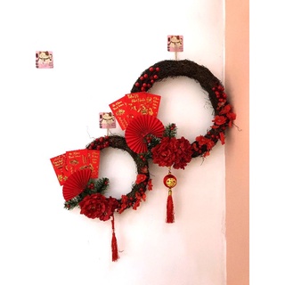Vòng hoa trang trí Tết size 30-45
