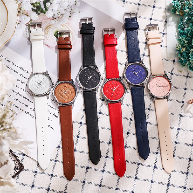Đồng Hồ Quartz Dây Da Thời Trang Cho Nữ