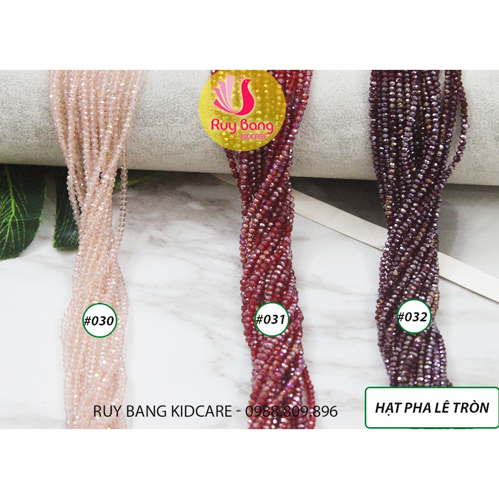 Hạt đá pha lê hình tròn 2mm