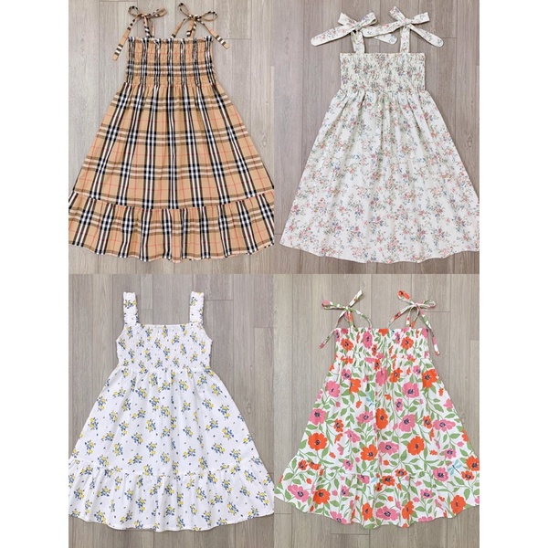 Váy Maxi 2 dây bé gái cao cấp