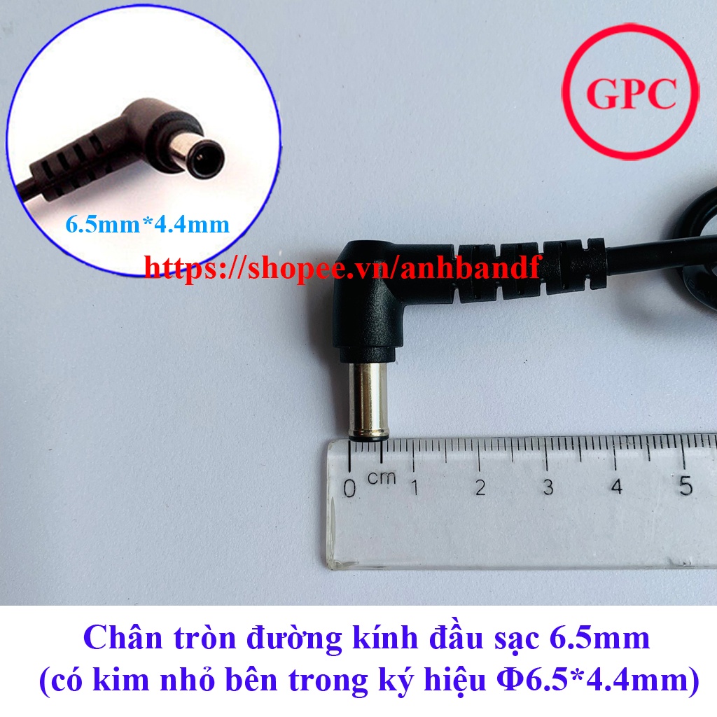 Sạc Laptop Sony 19.5V - 4.7A chân kim Nhập khẩu chất lượng cao - Tặng kèm dây nguồn