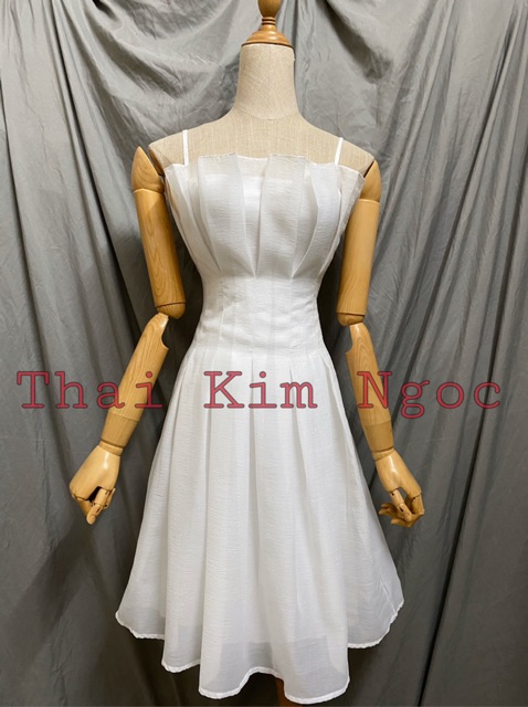 [Mã WASTMAY giảm 15% tối đa 30K đơn 150K] Đầm xoè 2 dây xếp li xốp 2 màu | BigBuy360 - bigbuy360.vn