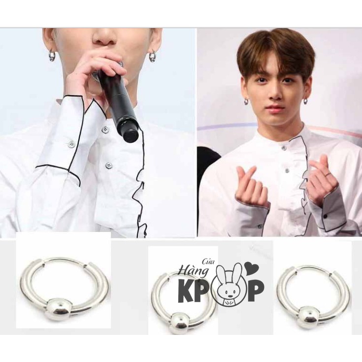Khuyên tai nam jung-kook Kpop hình tròn