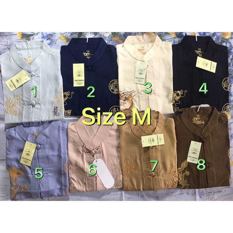 ÁO SƠ MI NAM TRUNG NIÊN CỔ TÀU THÊU RỒNG PHƯỢNG cho người tới 100KG | BigBuy360 - bigbuy360.vn