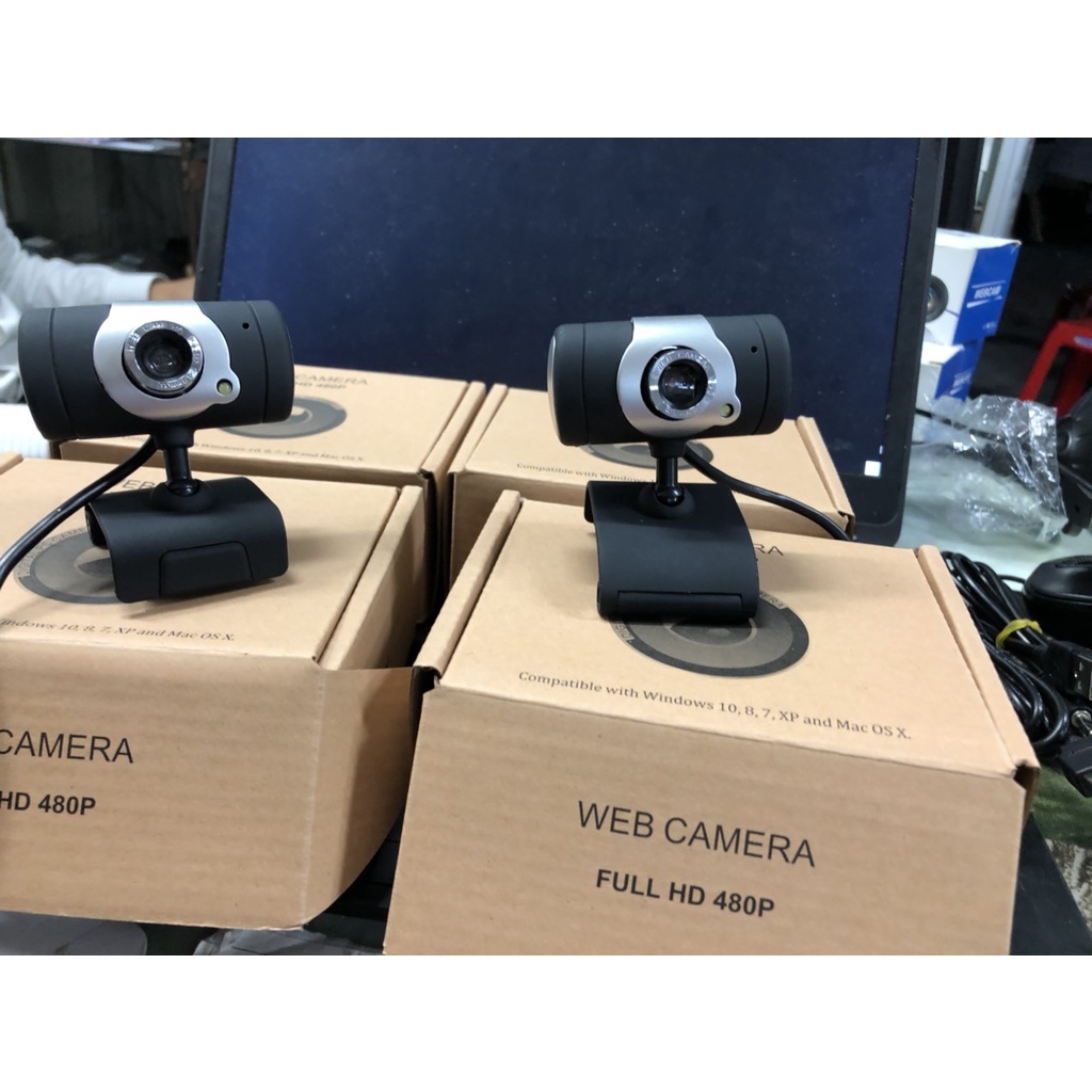 Webcam chân kẹp HD 480P- Học và Làm Việc Online Siêu Rõ Nét- Tích Hợp Micro- Đèn Led Trợ Sáng | WebRaoVat - webraovat.net.vn