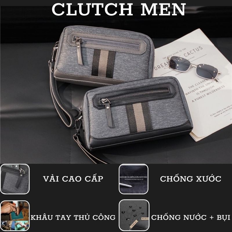 Ví cầm tay Nam nhập khẩu -BH 24 tháng- ví clutch Nam công sở 2021