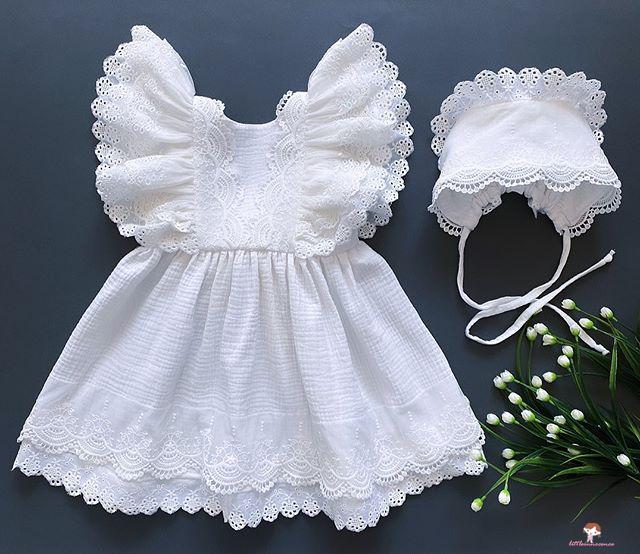 Đầm/Áo liền quần kèm phụ kiện tóc không tay phối ren dễ thương cho bé gái