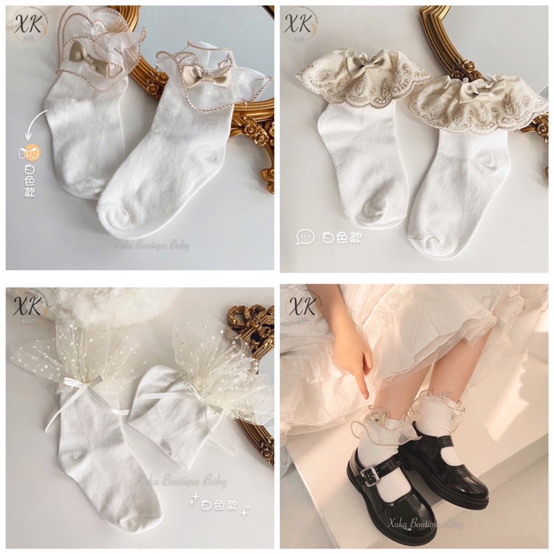 Tất Cổ Ren Trắng Bé Gái, Tất Vớ hotmoon Quảng Châu Cao Cấp Cho Bé Gái Từ 1 - 11 tuổi