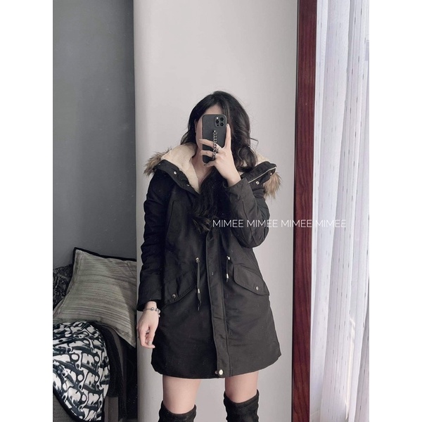 Áo khoác Parka Trf mimee lót lông dày siêu ấm