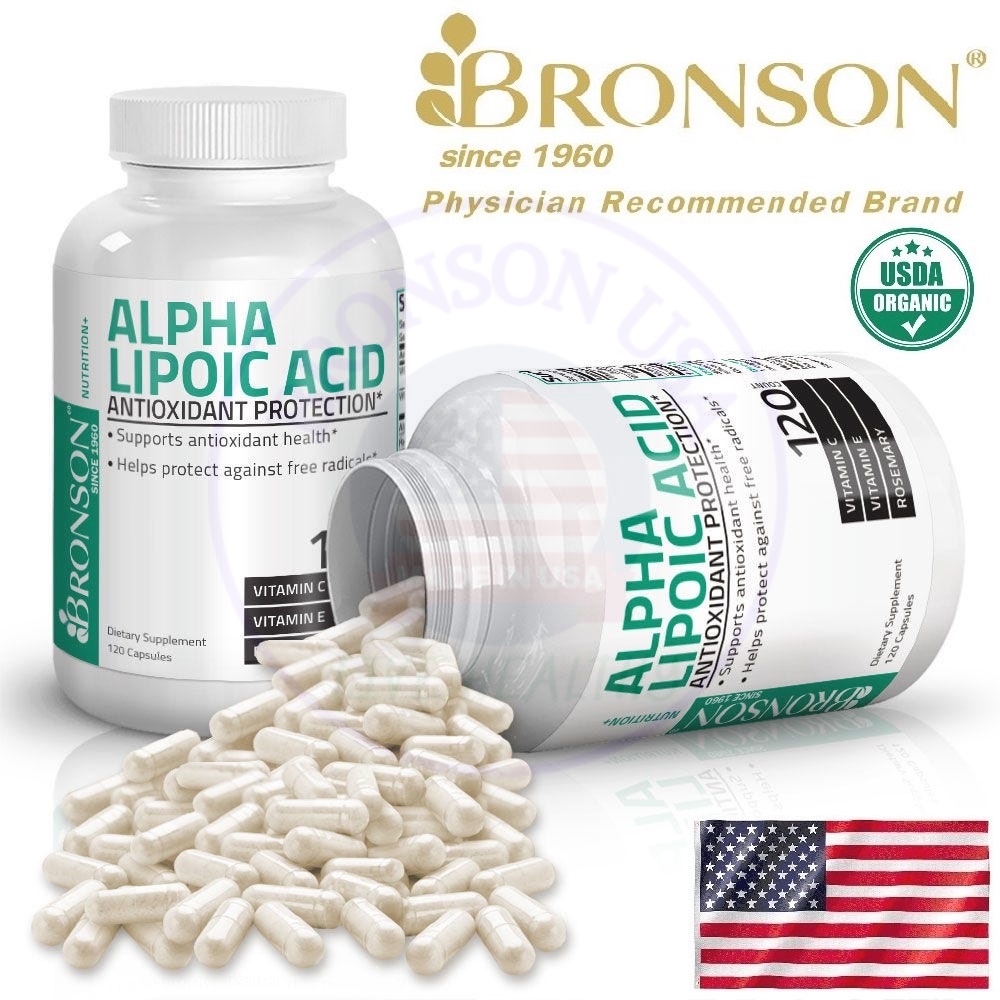 Organic Vitamin Alpha Lipoic Acid Complex - 120 viên Mỹ - Chống lão hóa, trẻ hóa da, ngừa tàn nhang và làm sáng da