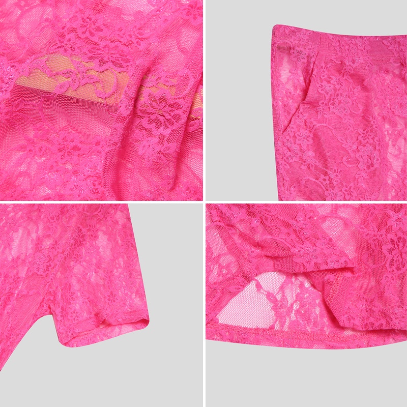 Bộ áo thun và quần đùi INCERUN bằng vải lưới mỏng xuyên thấu thời trang thông thường cho nam