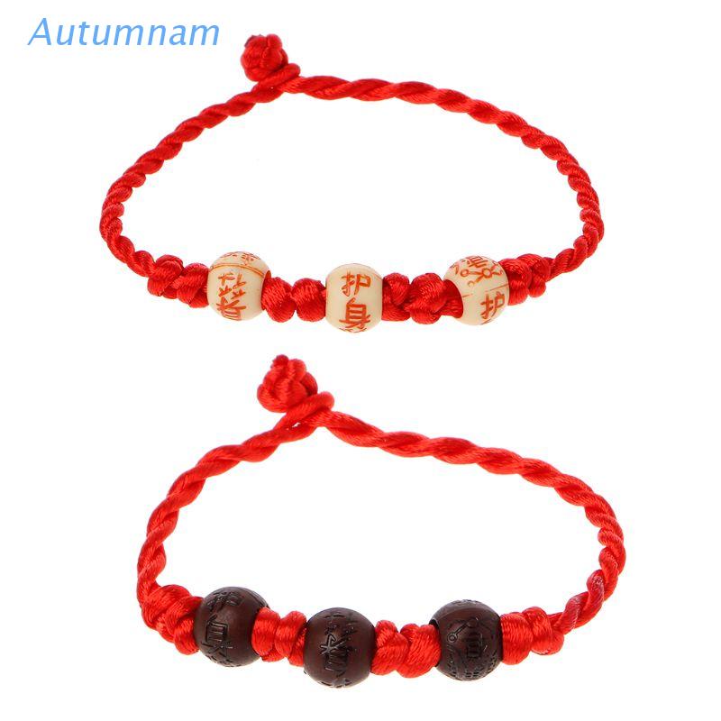 Vòng Tay Dây Bện Màu Đỏ May Mắn