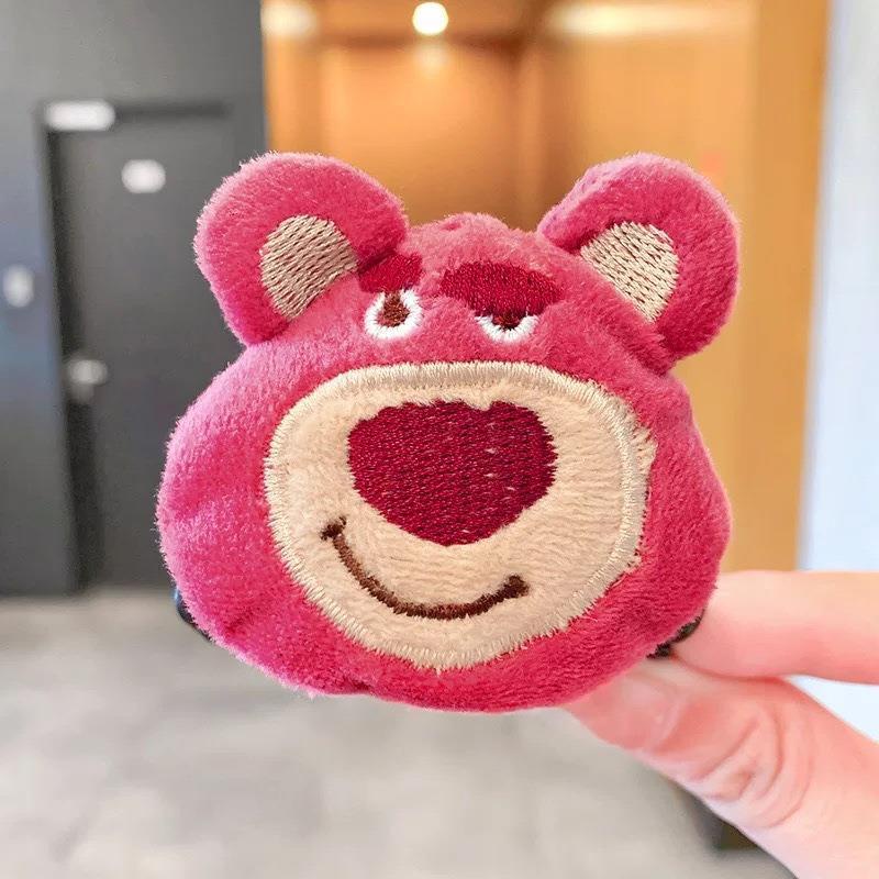 Kẹp Tóc Hình Chú Gấu / Dâu Tây Bằng Lông Nhung Dễ Thương Xinh