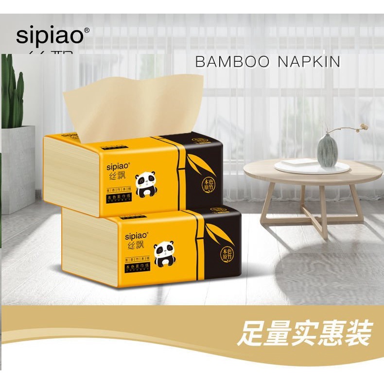 Thùng 40 gói khăn giấy trúc Sipiao 1028 / Thùng 30 gói giấy rút cầu vồng XIN MIER/ XINMIER