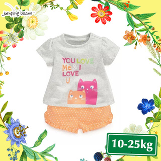 Bộ Jumping Beans mèo YOU LOVE ME quần cam bi (Mã 4249) - - Jumpingbeans.vn