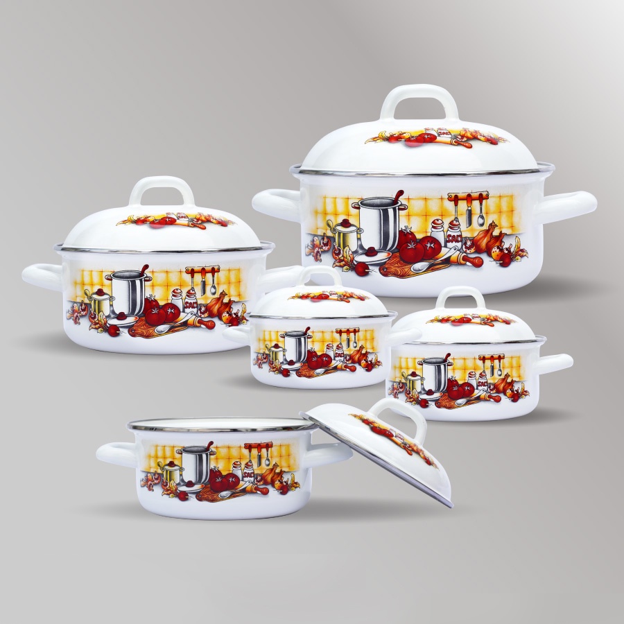 Bộ nồi Chefina Trendy Kitchen 10 món, Tặng Bộ bình ấm trà 4 tách + Bộ thố thủy tinh 10 món cao cấp
