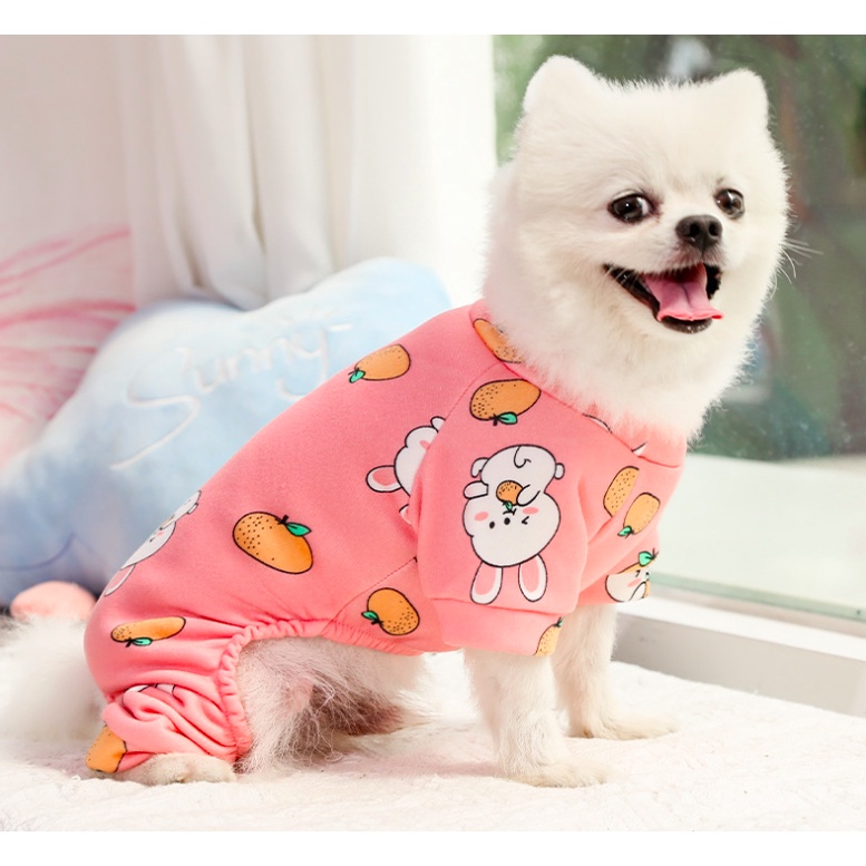 Áo nỉ 4 chân cho thú cưng, áo mùa đông cho chó mèo, bộ đồ 4 chân