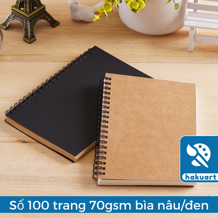 [Mã LIFEB04ALL giảm 10% tối đa 15K đơn 0Đ] Sổ vẽ chì 100 trang - Sketchbook - Giấy kem trơn 70gsm mỏng - Họa Cụ Hakuart