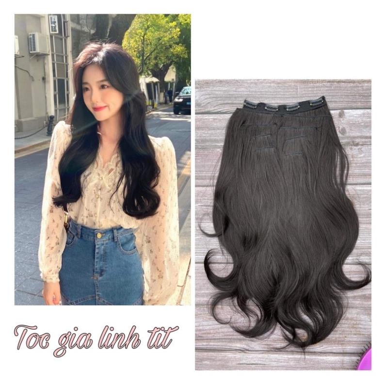 Kẹp 9 miếng tơ hàn xoăn layer Hàn Quốc. Tóc giả kẹp phím 9 mảnh. Nối tóc tại nhà.