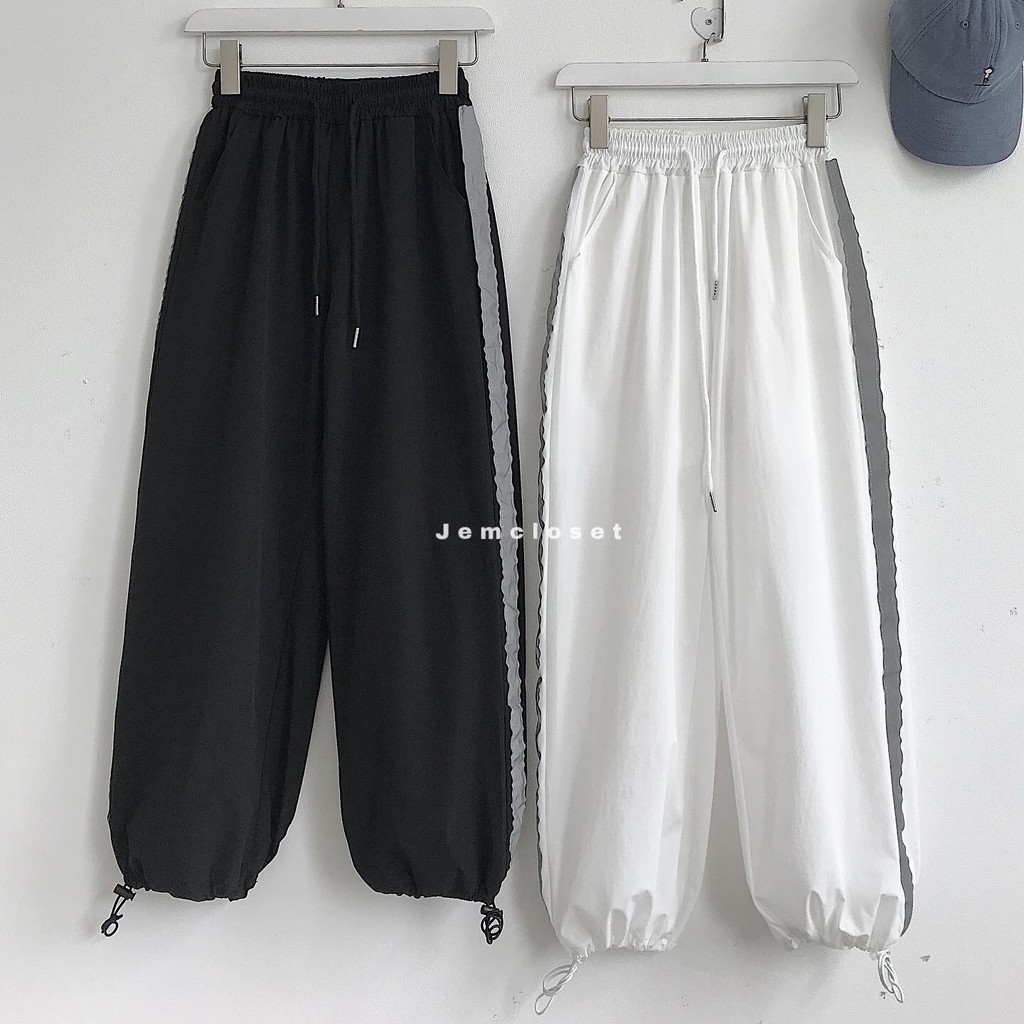 Quần Vải Jogger Nữ JEMCLOSET Forn Dáng Thể Thao  Năng Động Dây Rút SOJ - 2699