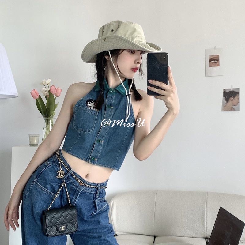 Nón Tai Bèo Vải Denim Thời Trang Unisex