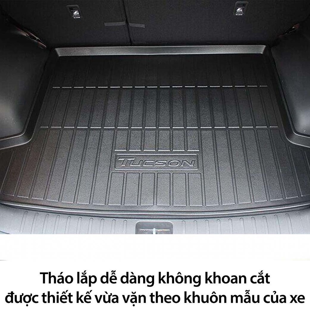 Lót Cốp Nhựa Cho Xe Hyundai Tucson 2016 đến 2021 Loại Nhựa Dẻo Ko Mùi