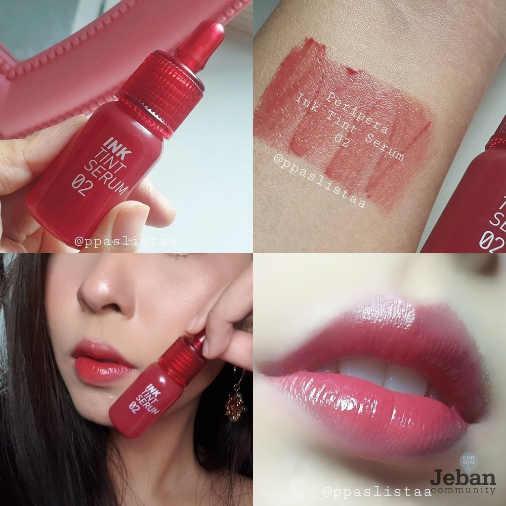 Son Tint Siêu Lì, Có Dưỡng Cho Đôi Môi Mịn Mượt Peripera Ink Tint Serum màu 02 Rosy Around