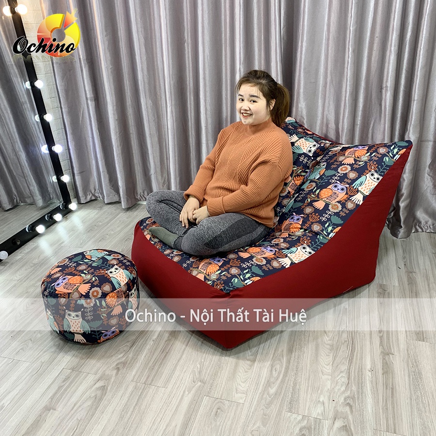 Ghế Lười Hạt Xốp Mẫu Sofa Giường Ngồi Và Nằm Thư Giãn Thoải Mái Có 2 Lớp Cao Cấp, Ghế Hạt Xốp Phong Cách Hiện Đại (Có Sẵ