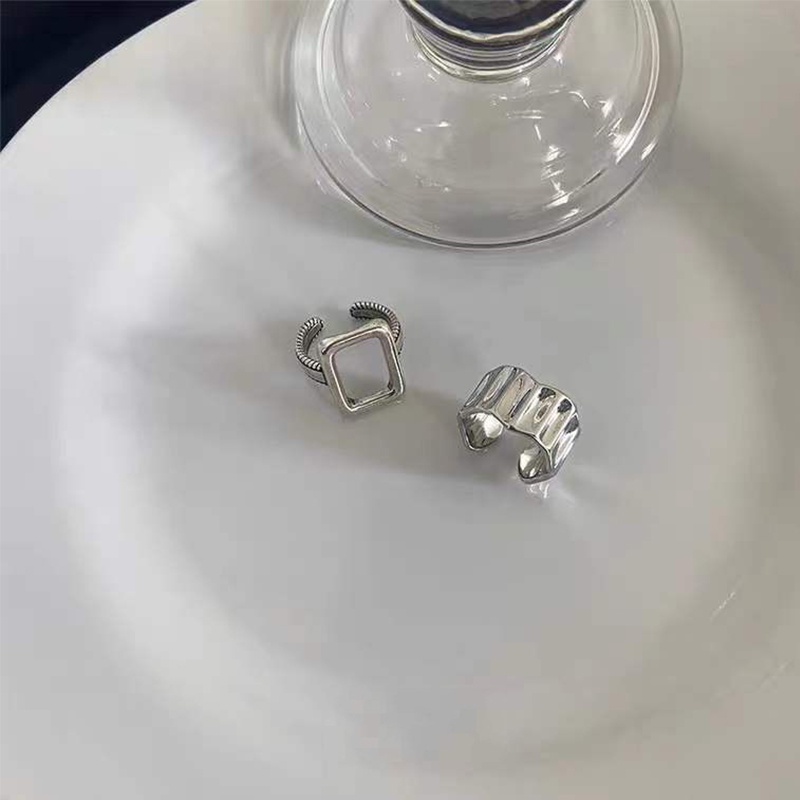 Set 2 Nhẫn Hở Họa Tiết Hình Học Độc Đáo
