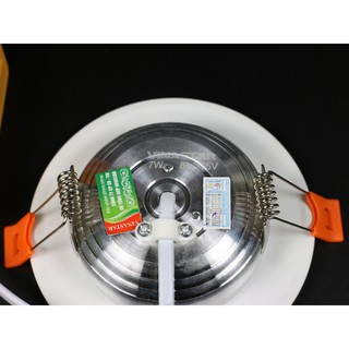 Đèn LED âm trần viền vàng trắng 7W