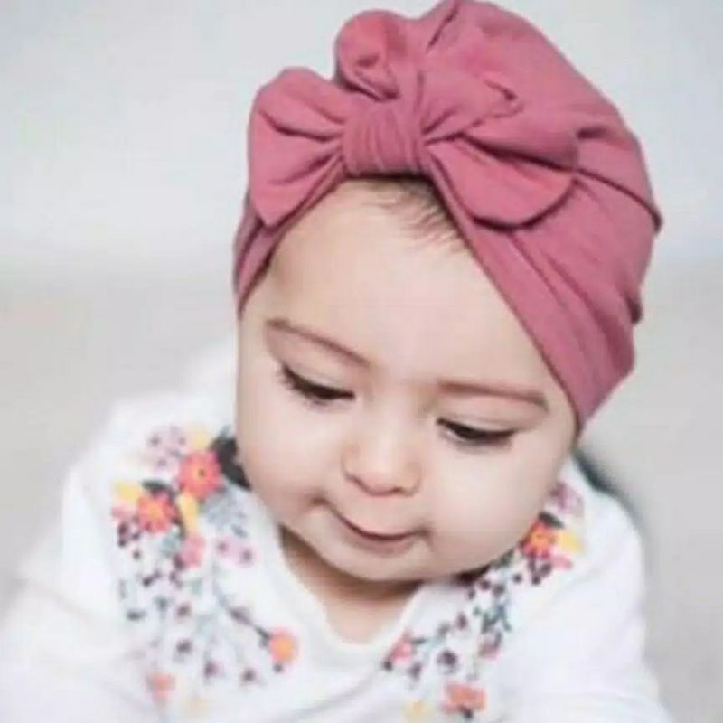 Khăn Turban Trùm Đầu Kiểu Dáng Xinh Xắn Cho Bé