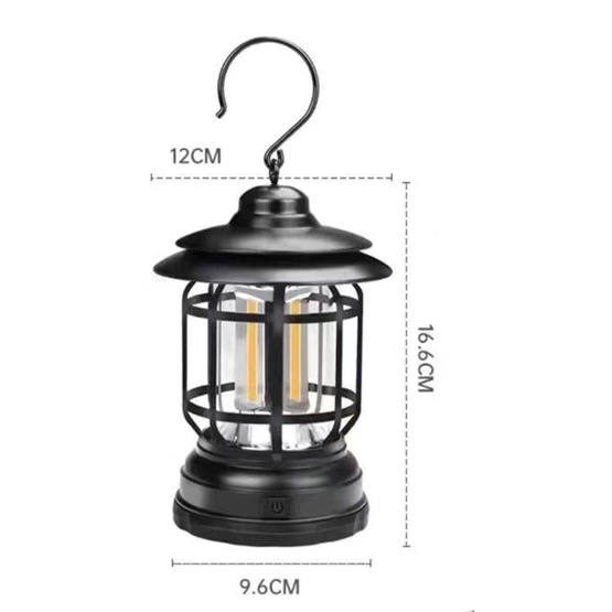 Đèn Retro LED xài pin AA cắm trại du lịch trang trí