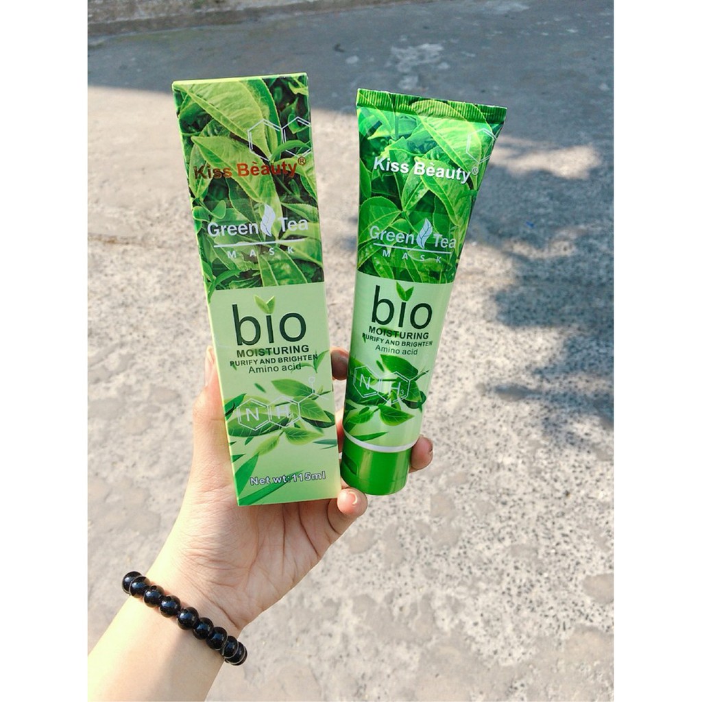 Mask lột mảng Bio Green tea chuyên lột các mụn cám , mụn đầu đen làm sáng căng bóng cho da mặt ngay sau khi sử dụng