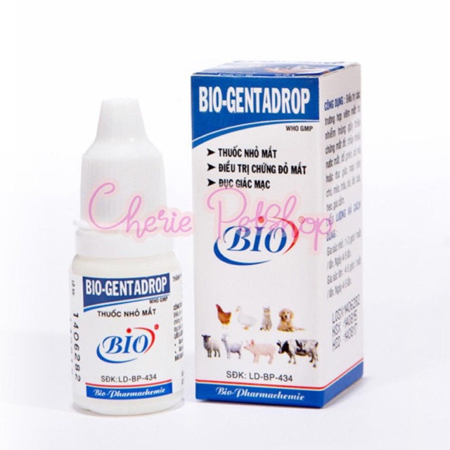 Chai nhỏ mắt BIO GENTADROP cho chó mèo