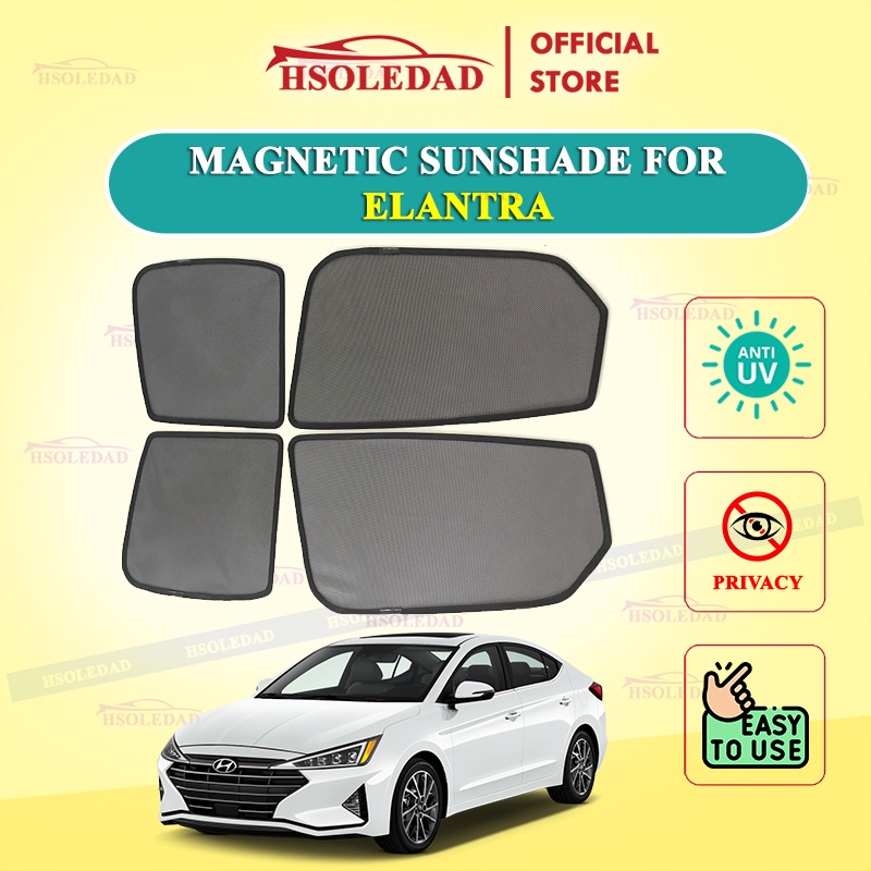 Rèm che nắng nam châm cho xe Huyndai Elantra, bộ 4 tấm cho 4 cửa, hàng loại 1 cao cấp nhất, vừa khít kính