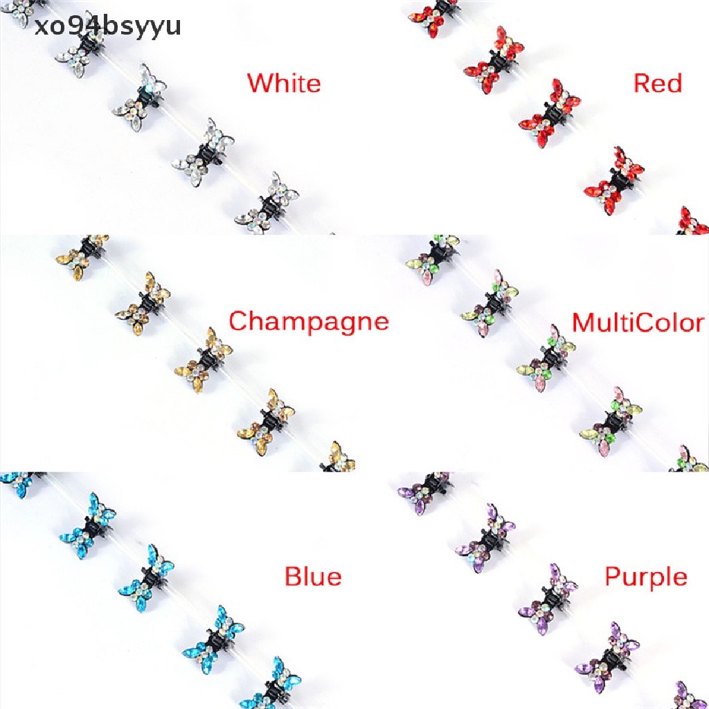 [Hàng mới về] Set 12 kẹp tóc bằng nhựa hình bướm tiện dụng thích hợp cho salon