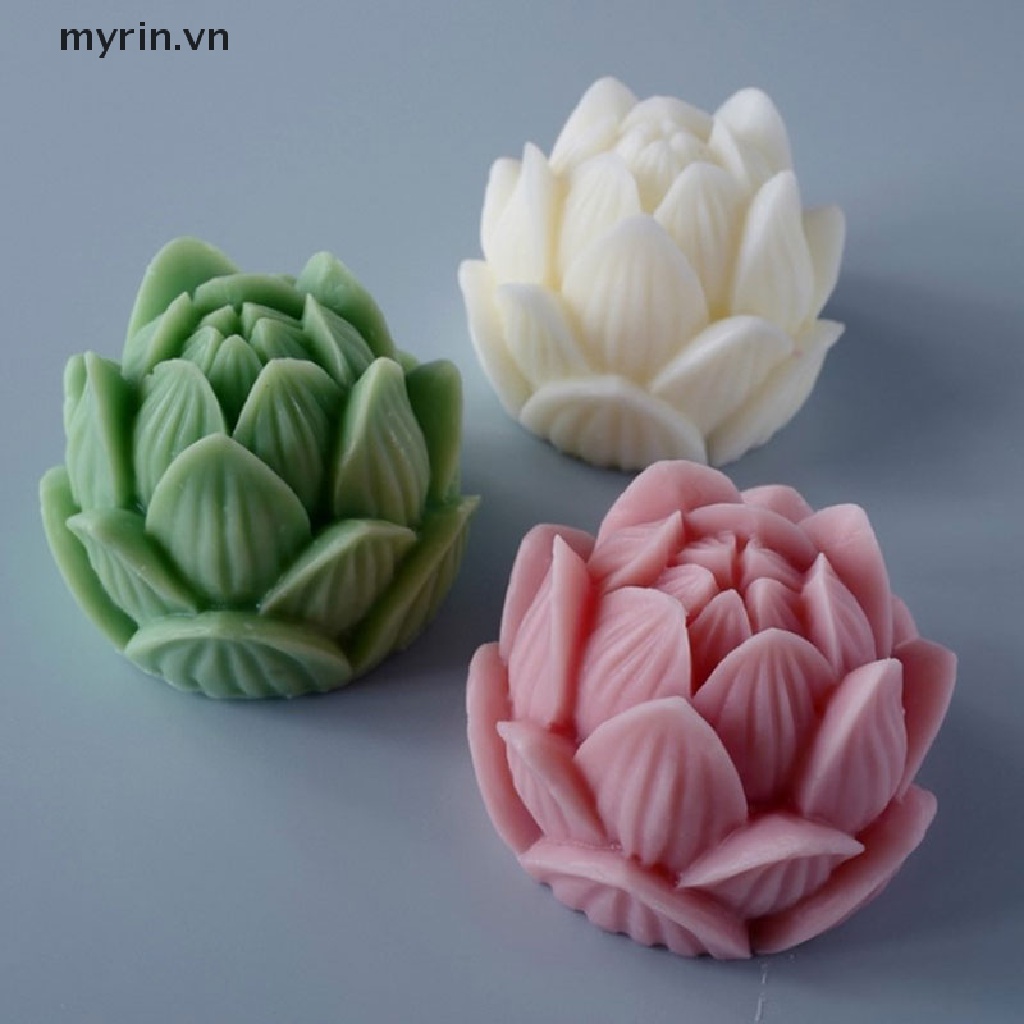 Khuôn Silicon Làm Xà Phòng Hình Hoa Sen 3D DIY