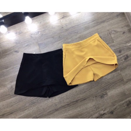 Quần Giả Váy 💖FREESHIP💖 Quần Váy Dáng Chữ A 2 Màu Đen Vàng Chất Tuyết Mưa Đẹp SP23 | BigBuy360 - bigbuy360.vn
