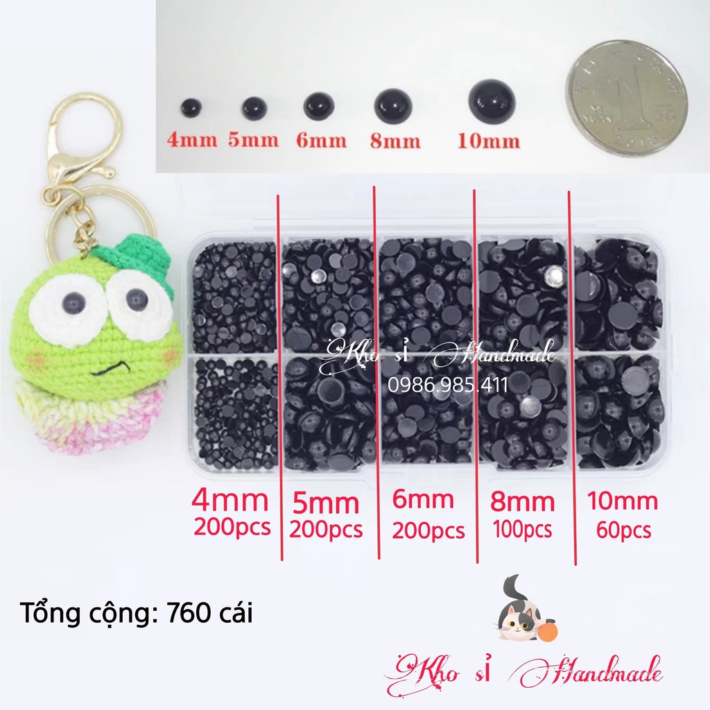 Hộp mắt thú dán 760 cái