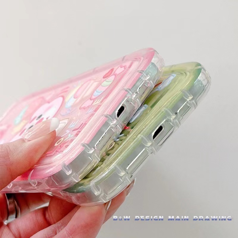 Ốp Điện Thoại Túi Khí Dày Mềm Màu Trong Suốt Hình Ngôi Sao Hoạt Hình Cho iPhone 14 13 12 11 Pro MAX IX XS MAX XR