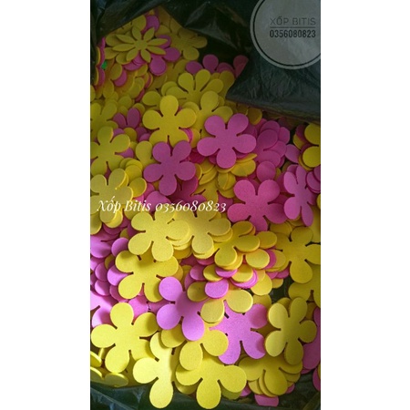 100 bông Hoa đào, hoa mai hoa 5 cánh 5cm trang trí nhà