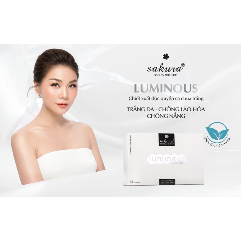 Viên uống trắng da cà chua trắng Sakura Luminous 30 viên
