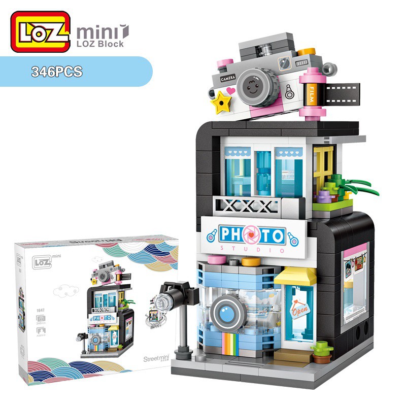 Đồ chơi lắp ghép mô hình nhà 3D LOZ STREET nanoblock