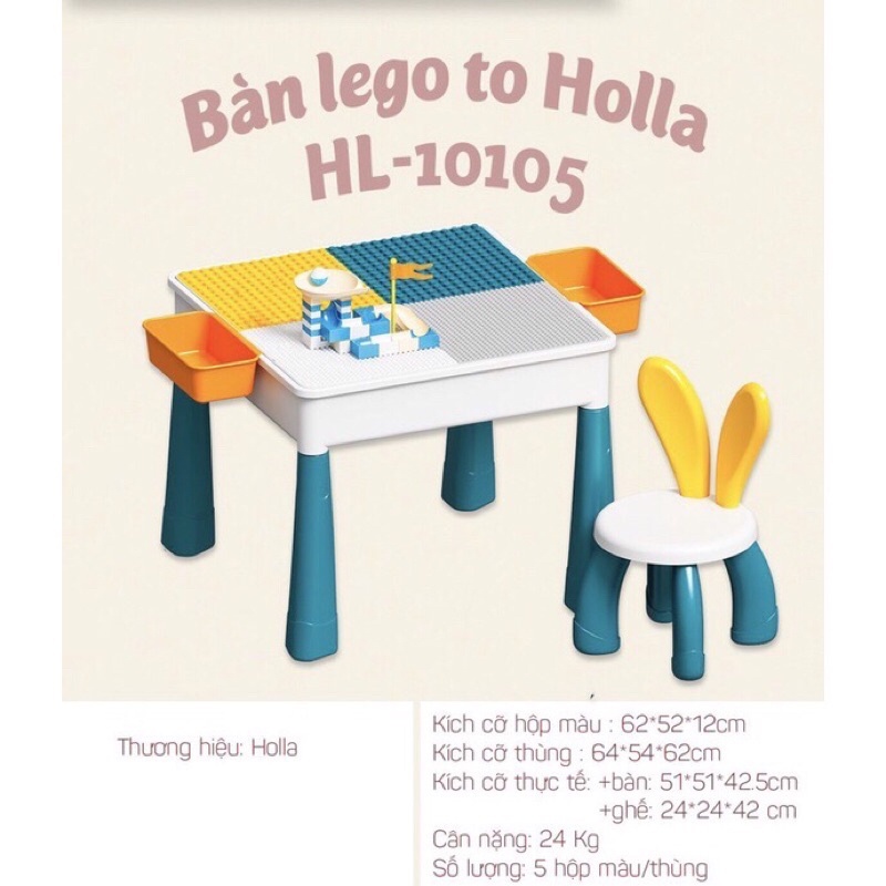 Bộ bàn ghế Lego đa năng HOLLA HL10105