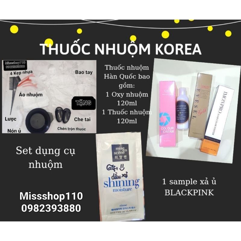 THUỐC NHUỘM TÓC HỒNG KHÓI(NEON) THẢO DƯỢC HÀN QUỐC MẪU MỚI