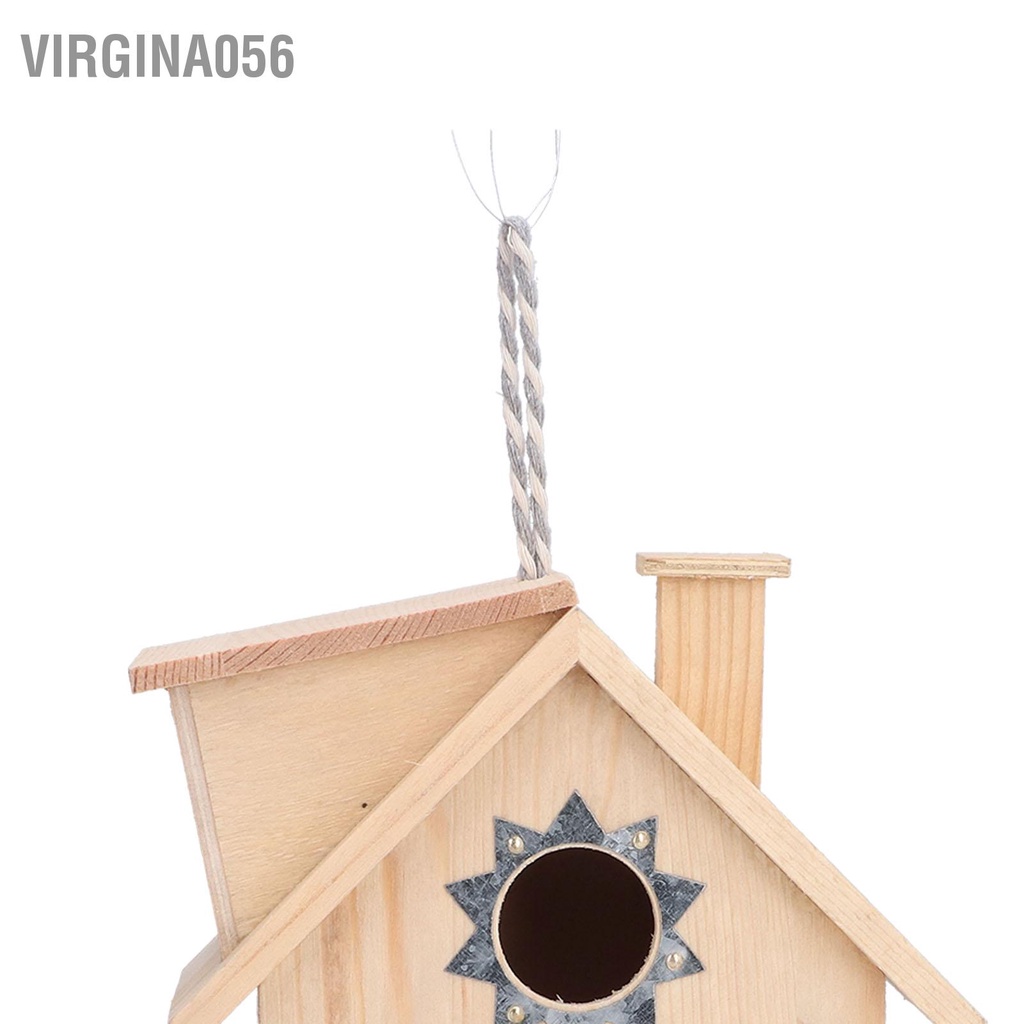 Virgina056 Nhà chim bằng gỗ ngoài trời Phong cách nông thôn Vườn treo trang trí Tổ yến cho én