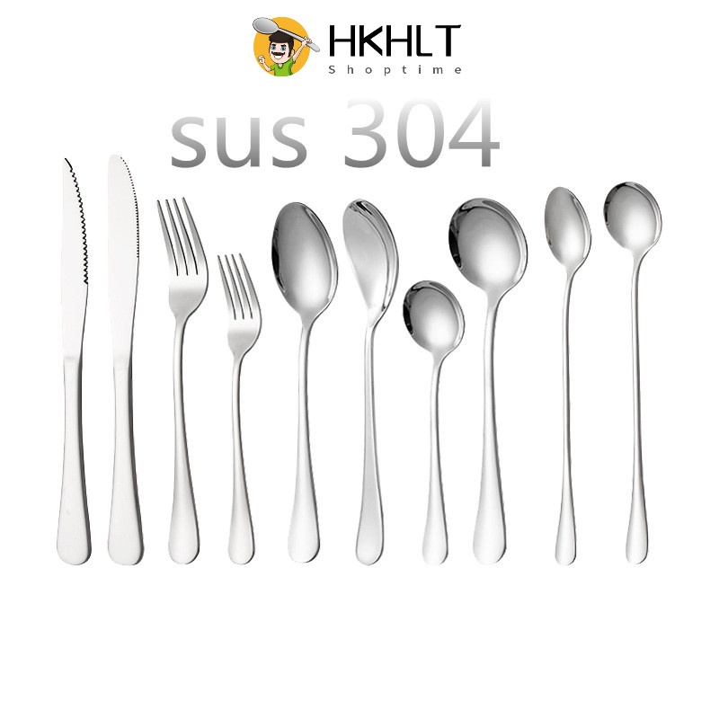 Bộ Dụng Cụ Ăn Uống Bằng Thép Không Gỉ 304 1010 Chất Lượng Cao