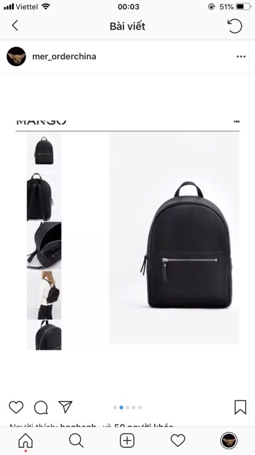 Balo MNG + 2% phí shopee