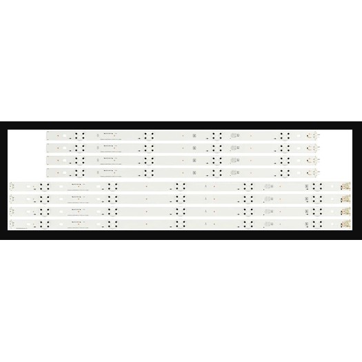 LG 49UJ632 - Bộ 4 dãy  led cho Tivi LG 49UJ632T 49UH619V 49UF6409 49UH651V 49UJ635V 49UF640T và các dòng tương tự