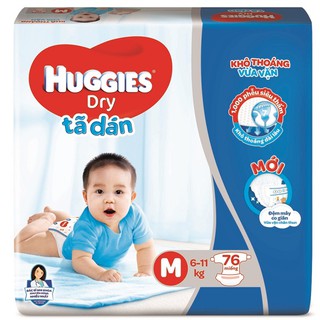 Bỉm - Tã dán Huggies size M76